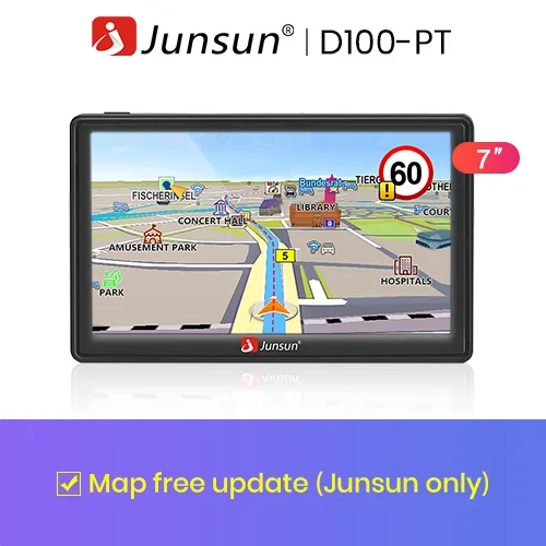 No Camera No BT Junsun 7 дюймов HD gps-навигации автомобильный FM 8 ГБ / 800 мГц карта бесплатное обновление россия навител системный блок навигатор автомобильный - Размер экрана, дюймов: No Camera No BT