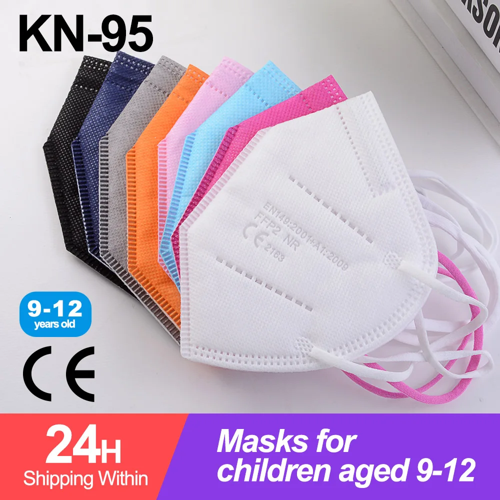 

10-100pcs ffp2mask niños kn95mask kids Reusable Children kn95 mascarillas niños ffp2mask Child CE masque ffp2reutilizable