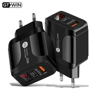 gtwin type c usb phone charger pd20wqc3 0 fast charging portable eu us uk power adapter for iphone 12 11 pro max huawei mate30