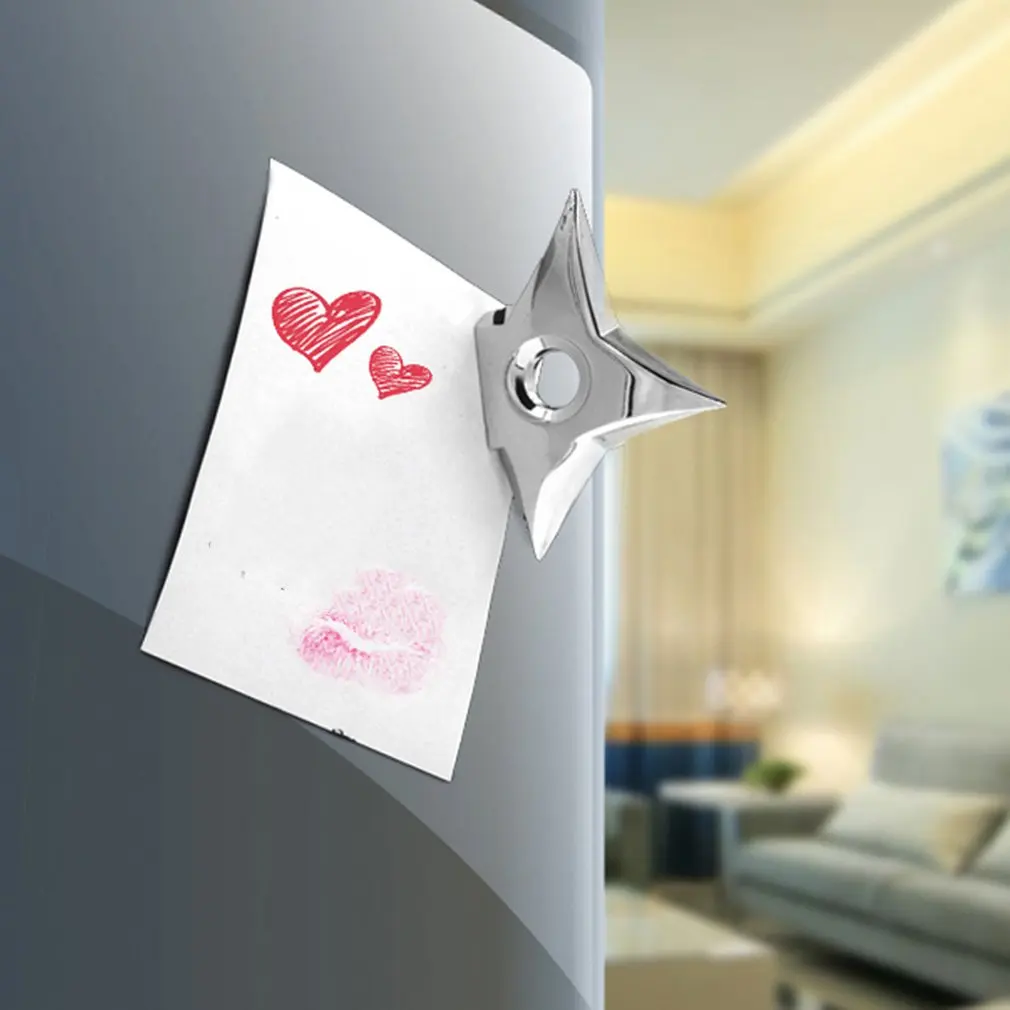 Модный магнит на холодильник Самурай шурикен ниндзя Дротика треугольная