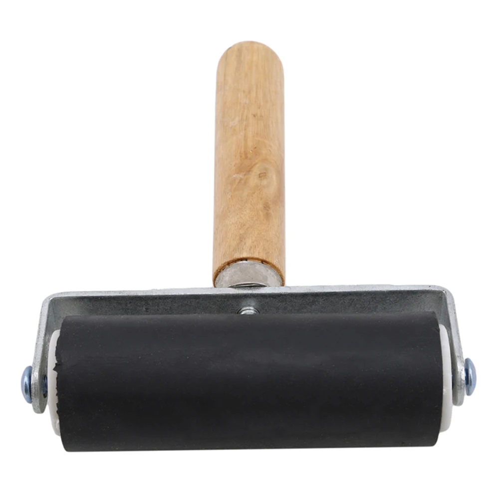 Горячая Распродажа деревянные ручки колеса профессиональные Brayer краска для