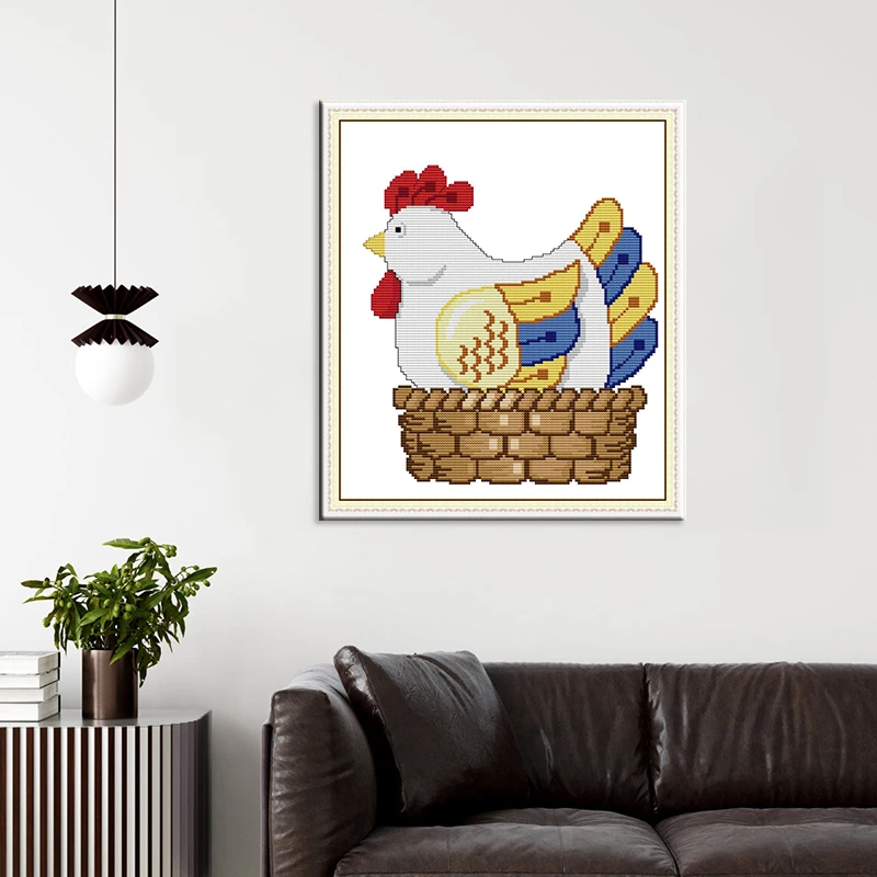 Куриные яйца Joy Sunday вышивка крестиком Печатный холст DMC 11 &amp 14CT сделай сам игла для