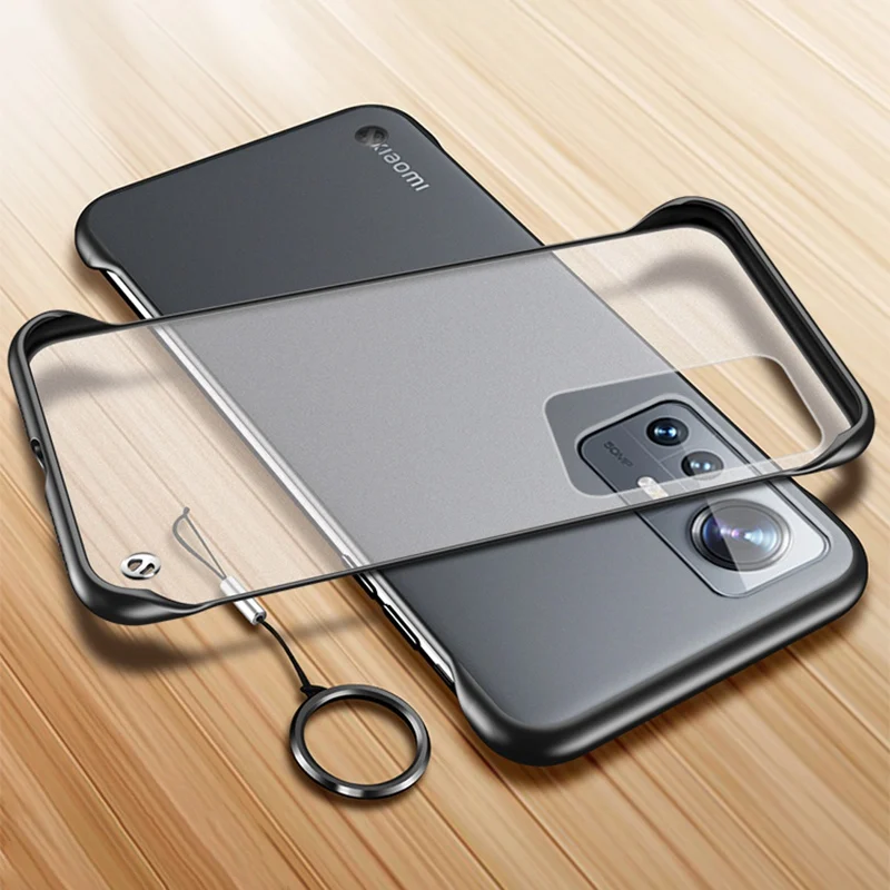 frameless ring phone case for xiaomi mi 12 pro 12x 11i civi mi12 poco f3 f2 m4 pro 5g matte pc cover case for redmi k40 k50 pro free global shipping