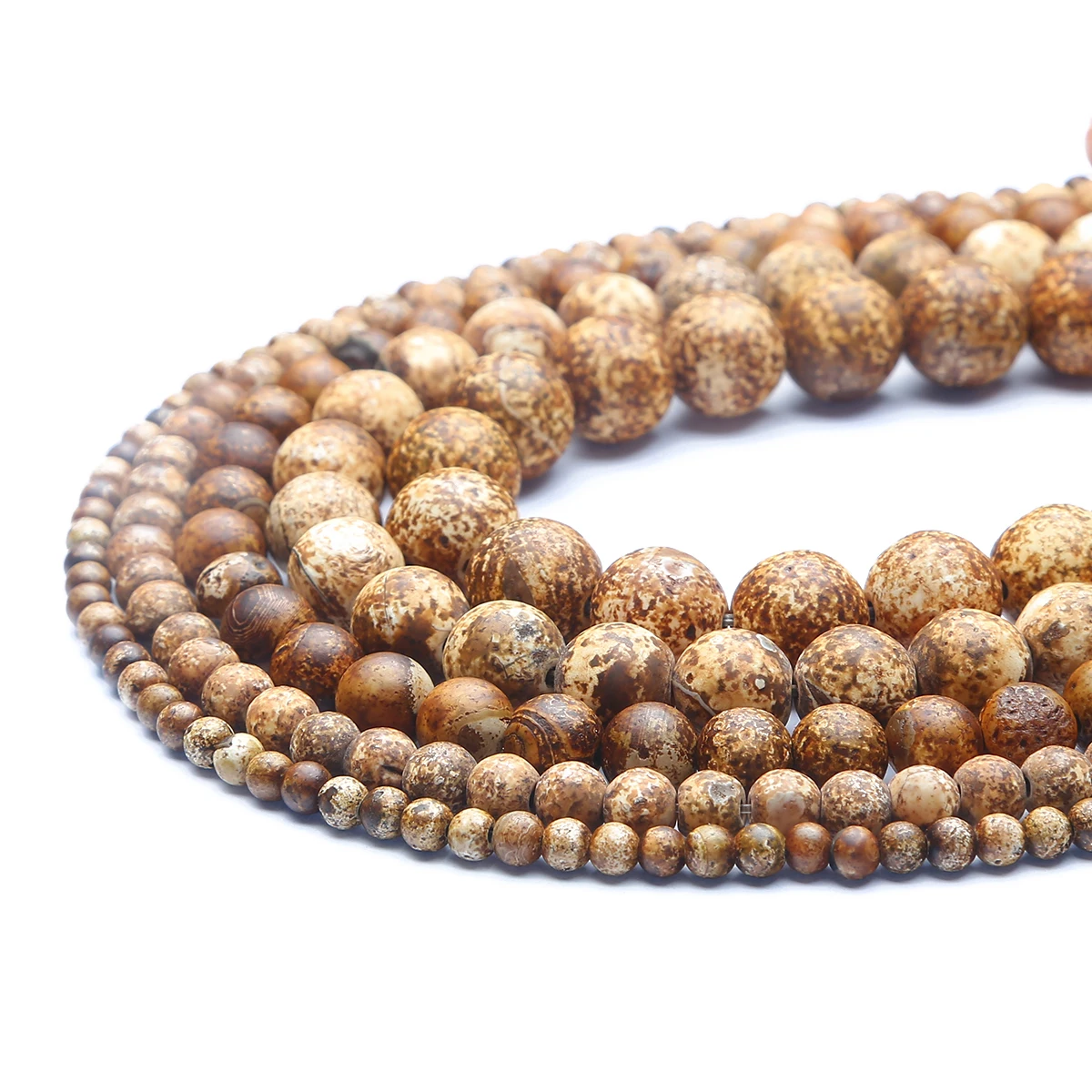 Гладкие лающие Агаты круглые бусины-разделители натуральный камень для