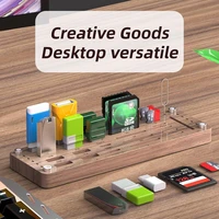 multi grid wooden holder for microsd card transparent holder organizer for sd tf for sd sdhc tf ms memory card storage