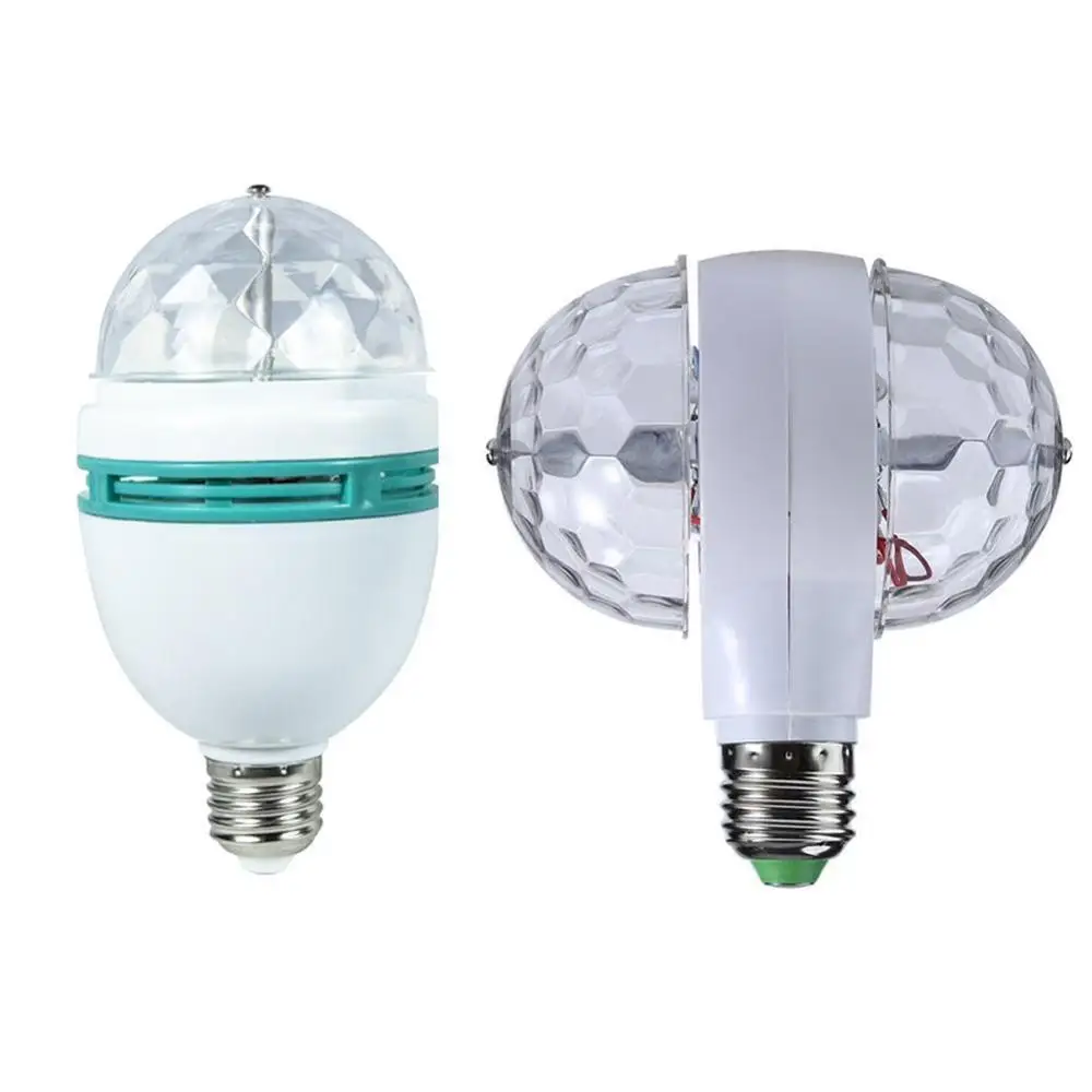 Вращасветодиодный RGB светодиодная сценическая лампа с двумя головками E27