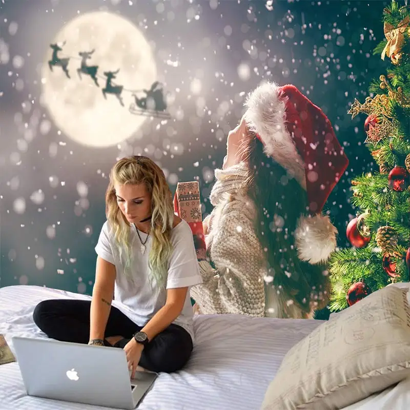 

Tapestry Christmas Wall Hanging Christmas Tree Home Deco Christmas Gift Print Tapestries Large Size Free Shipping Tapestries