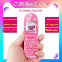 mini flip mobile phone cute girl unlocked celular voice king bluetooth unlocked kids mp3 children cheap featured cell phone