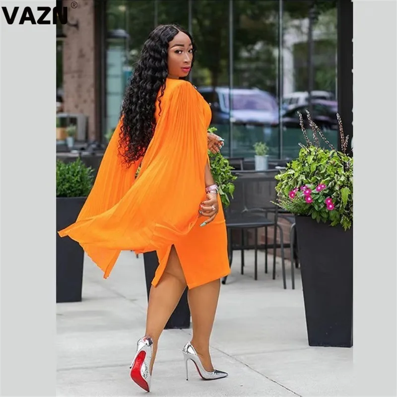 Женское офисное платье-трапеция VAZN Элегантное повседневное однотонное