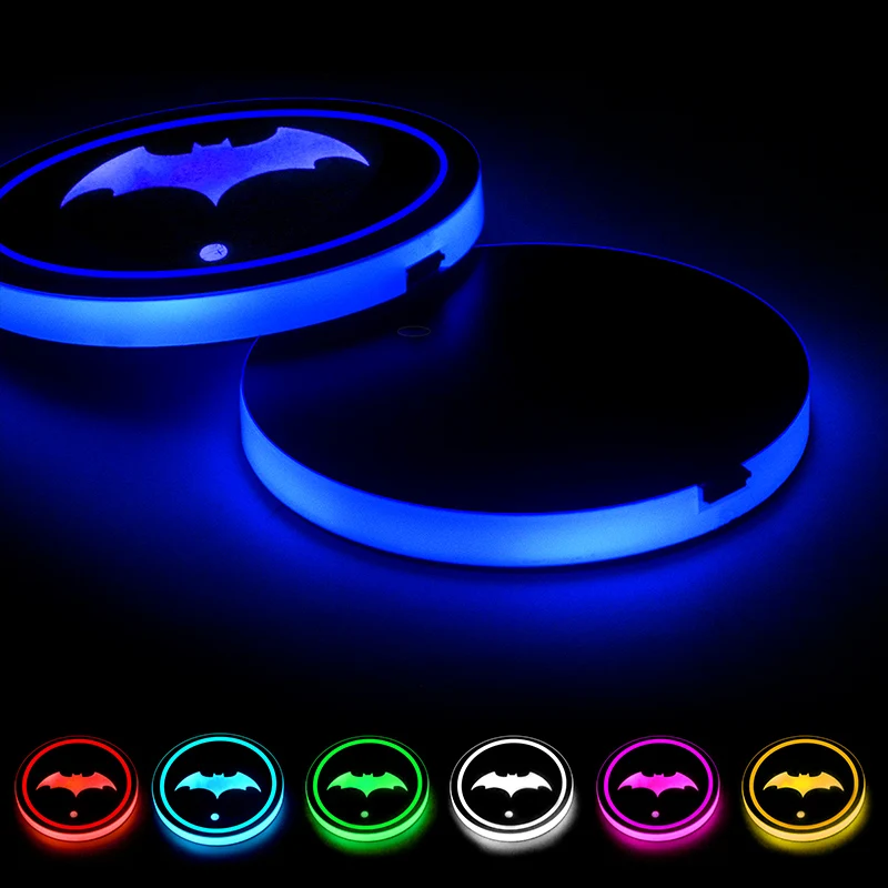 2 шт. 68 мм Автомобильный Интеллектуальный светодиодный держатель для бутылки с