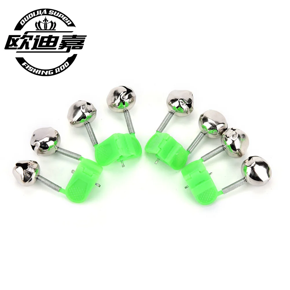 10pcs Bite Alarms Fishing Rod Bells Accessory Clamp Tip Clip Ring Green ABS Outdoor Metal | Спорт и развлечения