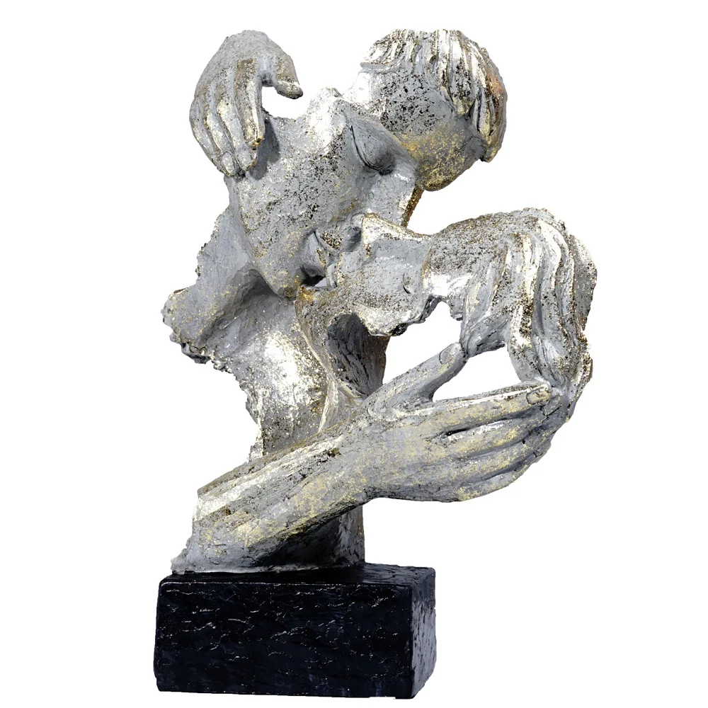 

Ornaments Mask Home Modern Figurines For Interior Statues Sculptures Room Abstract Rest Thinker Tv Cabinet Desktop Resin Couple