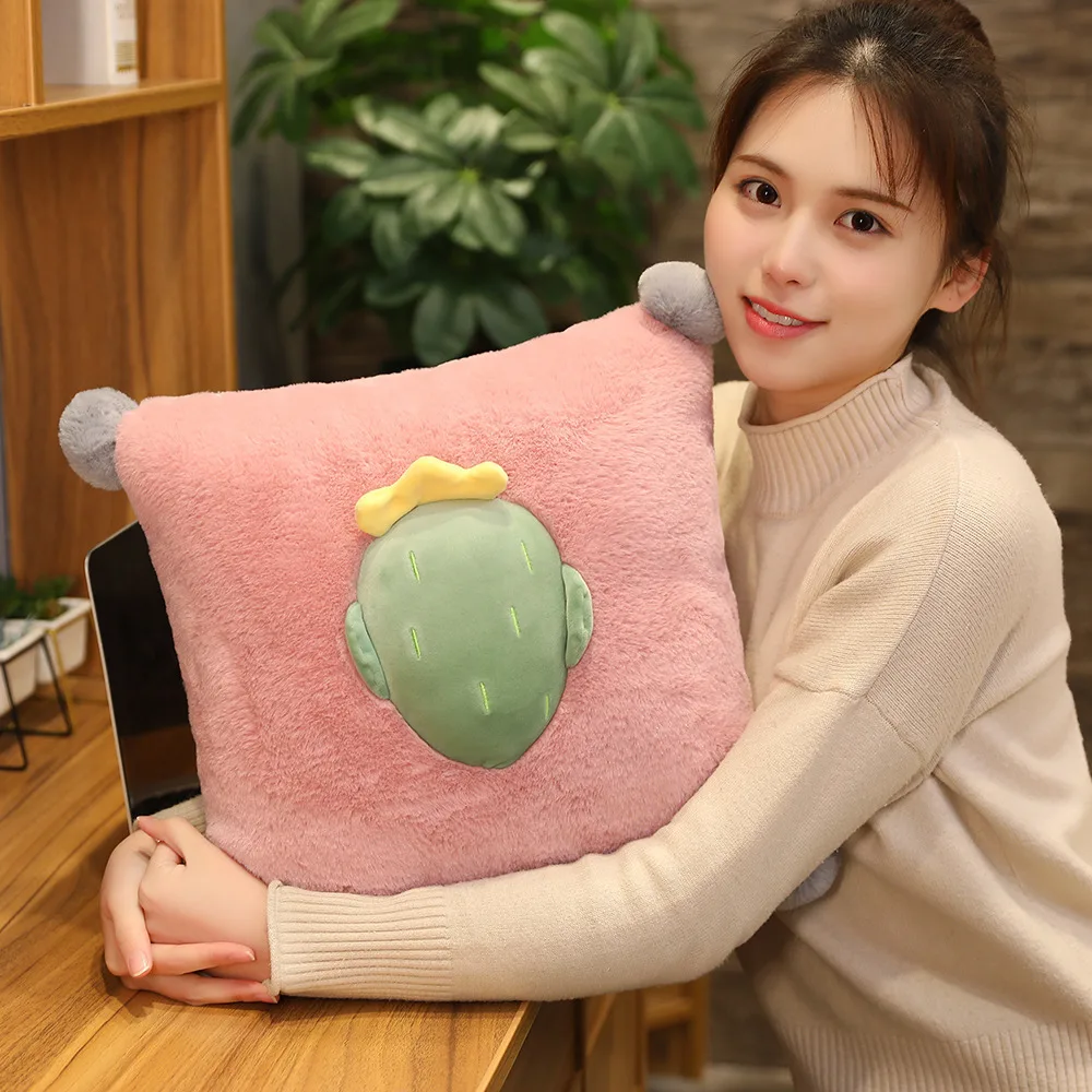 Наволочка искусственный мех кролика квадратная удобная мягкая наволочка с