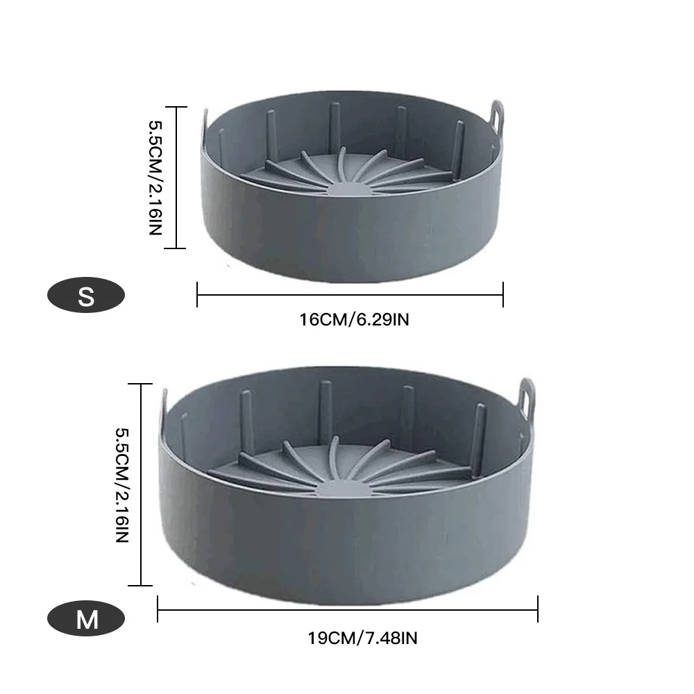 

Air Fryer Silicone Mat Multifunctionele Air Fryer Oven Tools Brood Bakken Kip Pizza Mand Bak Lade Keuken Accessoires