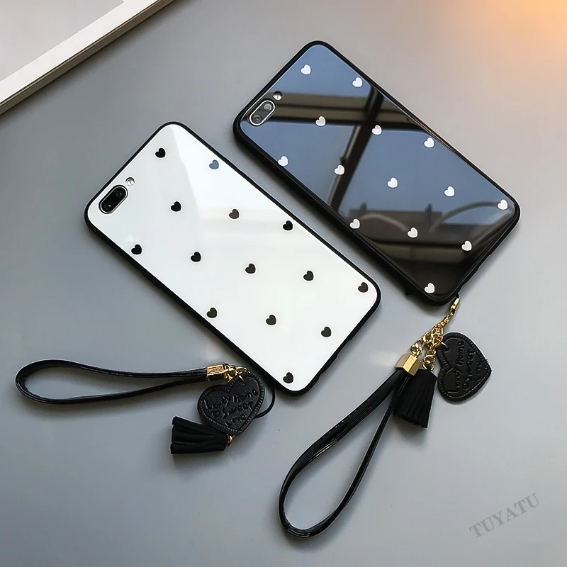 Case small Love Heart Hard Glass Cover for xiaomi redmi k40 pro