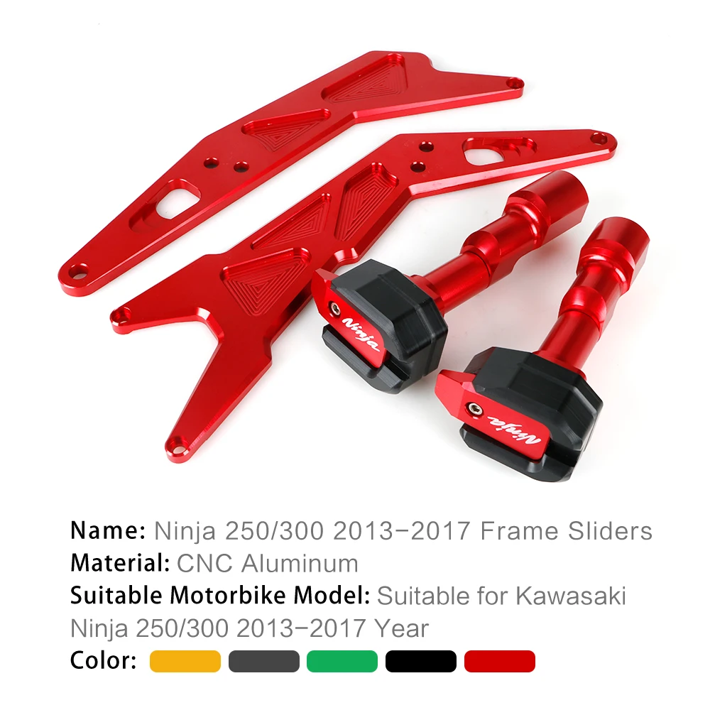 Для Kawasaki Ninja250 Ninja300 Ninja 250 250R 300 2013-2017 рамка Ползунки защита от падения аксессуары