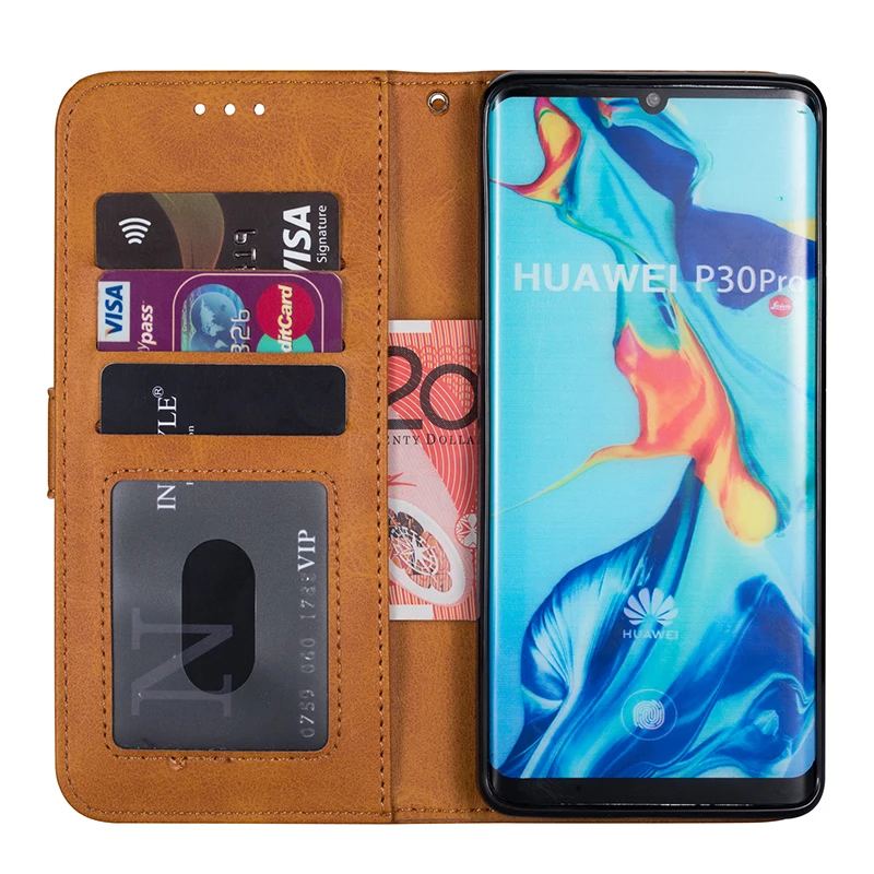Кожаный чехол-бумажник для Huawei P40 P20 Lite P30 Pro Mate 10 20 P Smart Y6 Y7 2019 | Мобильные телефоны и