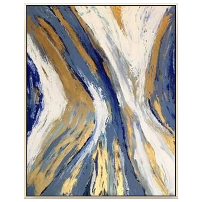 Gold art modern abstract painting on canvas wall art pictures for living room thick texture quadro caudro decoracion wall decor - Цвет: A style