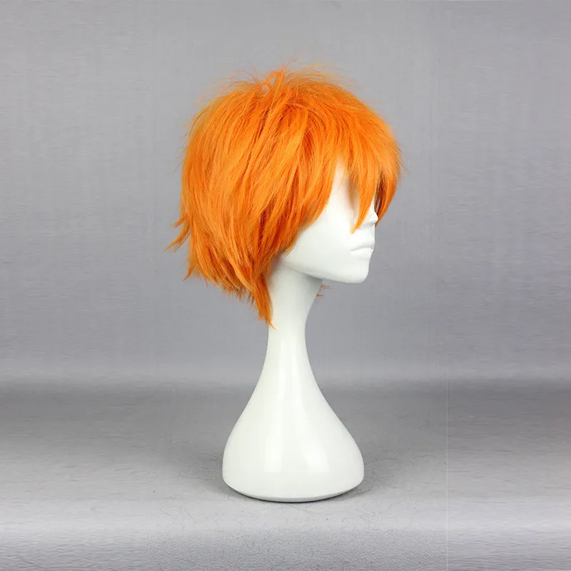Аниме Haikyuu! Парики Shoyo Hinata для косплея короткие искусственные волосы и Кепка
