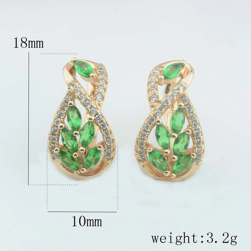 Женские серьги подвески с разноцветными зелеными фиолетовыми камнями 2