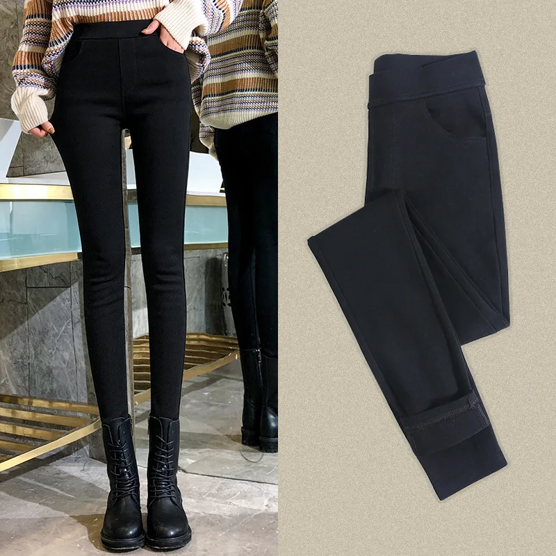 

2021 New High-waist Slimming All-match Magic Pants Black Leggings Women's Outer Pencil Feet Pants