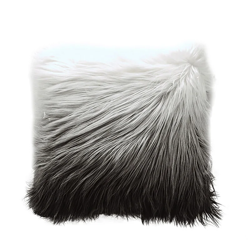 Градиентный цвет шерстяная подушка диван кровать наволочка чехол для подушки