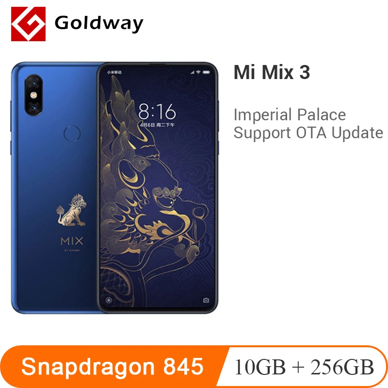 Xiaomi Mi Mix 3 Imperial Palace 10 Гб ОЗУ 256 ПЗУ мобильный телефон Snapdragon 845 24мп камера 6 39
