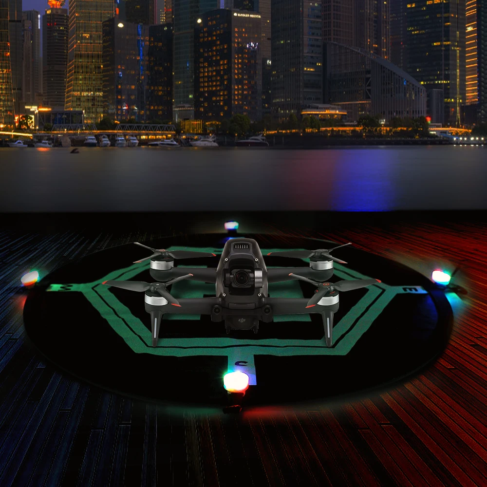 Drone Foldable Landing Pad Flashing LED Lights At Night Parking Apron for Dji Mavic Mini Air 2 Accessories | Электроника