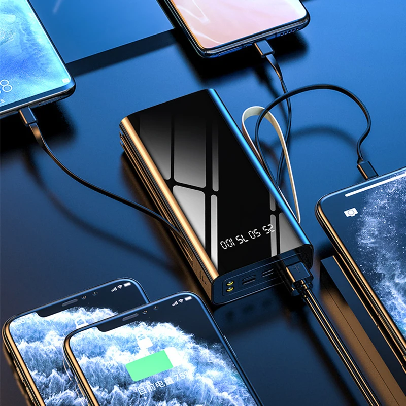 

60000mAh Power Bank Portable Charger External Battery Pack Powerbank 60000 mAh for iPhone 12 Pro Huawei Samsung Xiaomi Poverbank