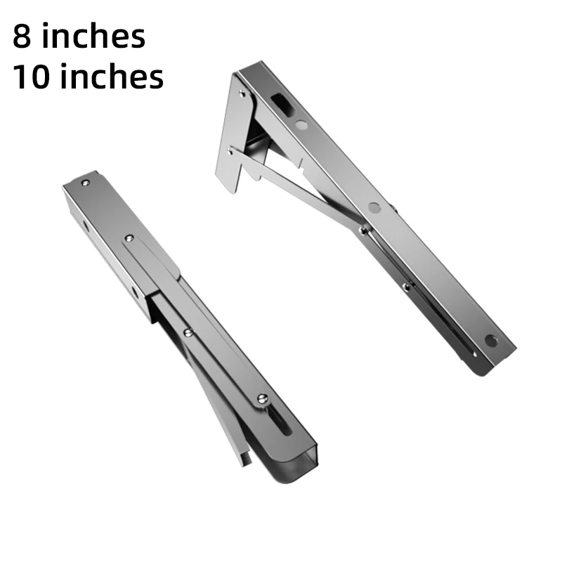 8 20inches2PCS треугольный складной угловой кронштейн тяжелая поддержка регулируемая
