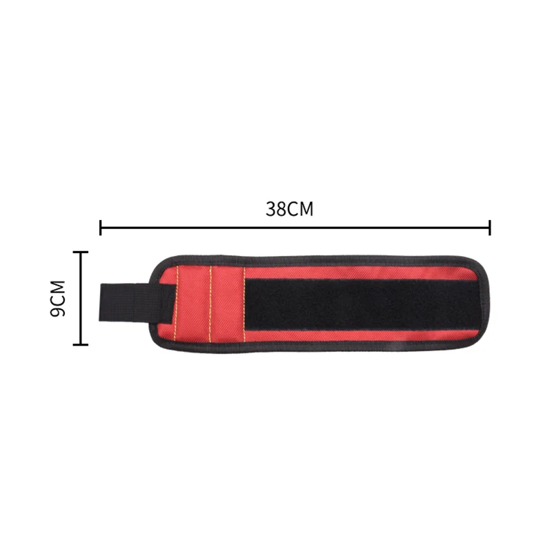 2 Rows Of Strong Magnetic Wrist Strap Storage Box Velcro Arm Strap Suction Screw Magnetic Tool Wrist Strap Magnetic Arm Strap