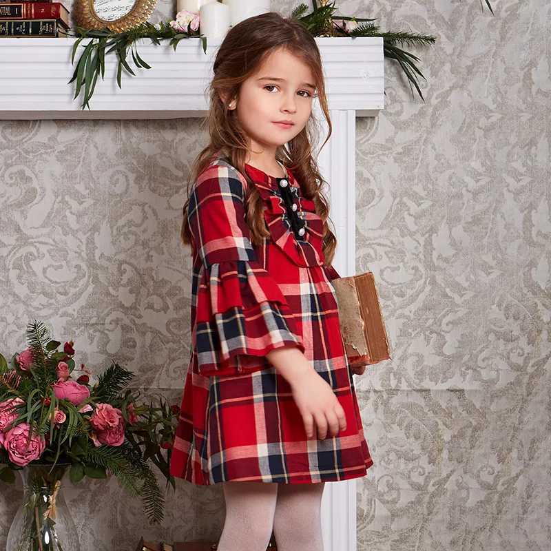 S0288 same photo Little maven 2-7Years Baby Girl Необычные платья для осени Платья для девочек с длинным рукавом Животное Аппликация Платье принцессы - Цвет: S0288 same photo