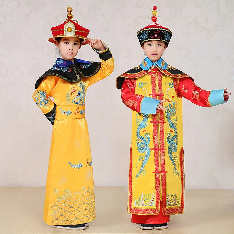 Костюмы императрии династии Цин для девочек Qianlong император мальчиков халат