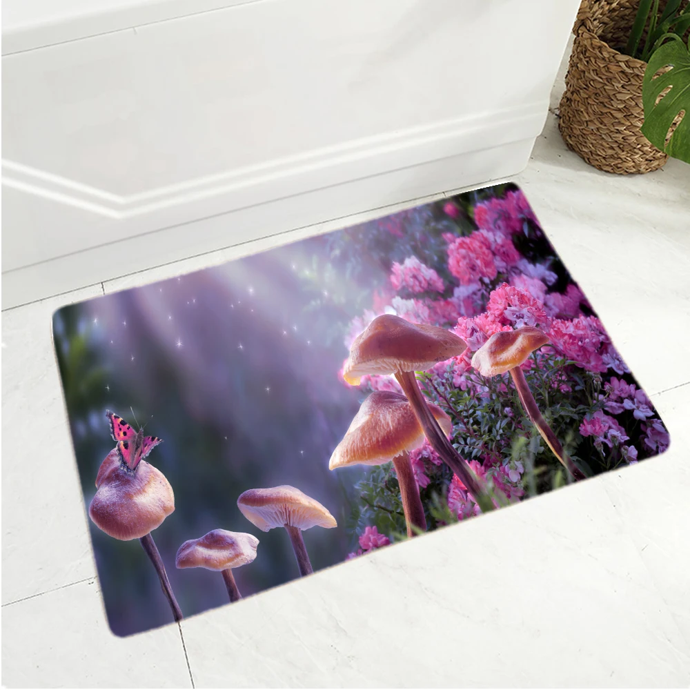 

Modern Style Forest Scenery Print Carpets Anti-slip Floor Mat Outdoor Rugs Fashion Front Door Mats