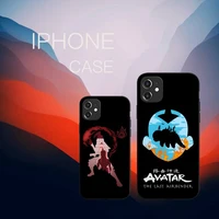 avatar the last airbender anime phone case black color for iphone 13 12 mini 11 pro x xr xs max 7 8 6 6s plus se cover coque