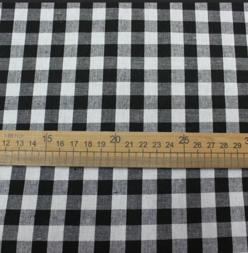 10mm plaid black Классическая клетчатая хлопковая ткань для платья рубашка Косплей DIY швейная крышка стола Подушка Текстиль для дома - Цвет: 10mm plaid black