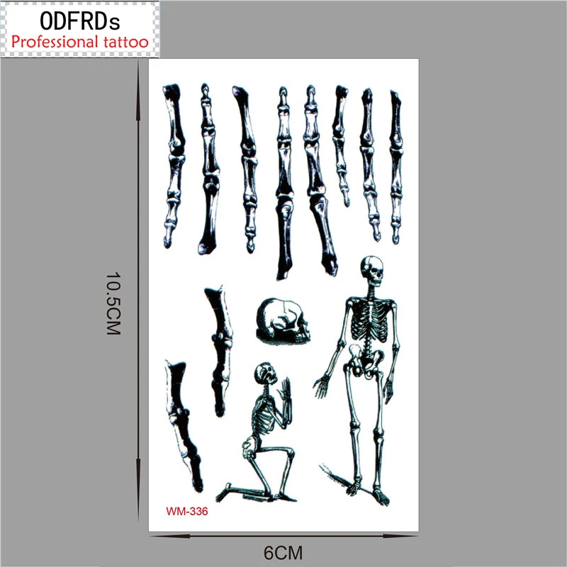 Счастливый Хэллоуин водонепроницаемый временные татуировки хна для Поддельные