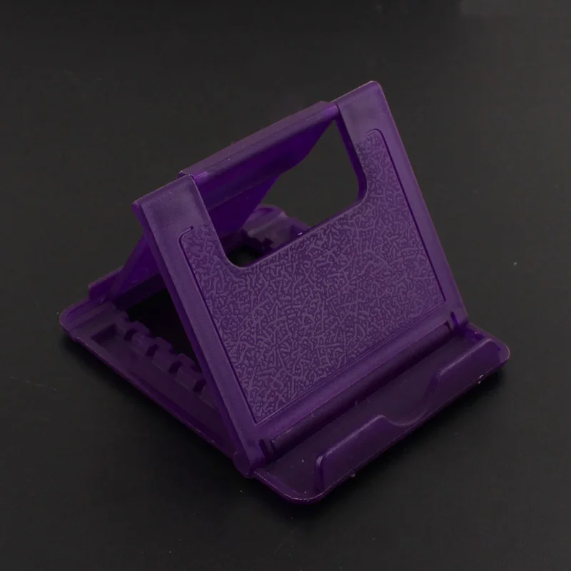 Purple Держатель для телефона настольная подставка для вашего мобильного телефона Штатив для iPhone Xsmax huawei P30 Xiaomi Mi 9 пластиковый складной настольный держатель подставка - Цвет: Purple