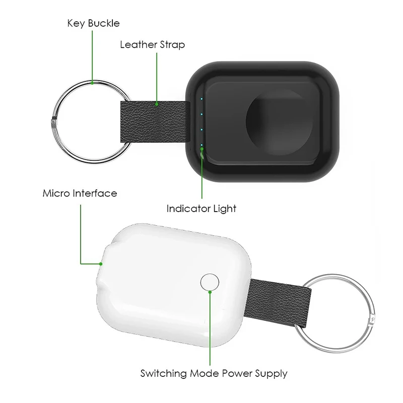 W4 Беспроводной Зарядное устройство Мощность банк 700 мАч зарядка через USB кабель