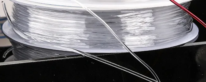 elastic thread Ланьли 0,5/0,6/0,7/0,8/1,0 мм с украшением в виде кристаллов с эластичной нитью "сделай сам" для бисероплетения, бижутерии, Цепочки и ожерелья аксессуаров и всех видов ручного вязания - Цвет: elastic thread