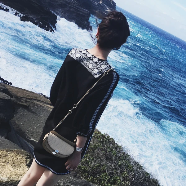 Женские платья TEELYNN размера плюс винтажное черное хлопковое мини-летнее платье с