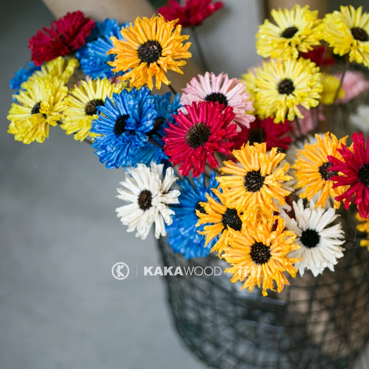 

Цветы высушенные маргаритками 6 шт., цветные желтые и розовые вазы для гостиной, столовой, декор для стола, художественные фото реквизиты