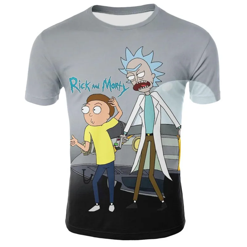 Новинка года; футболка с Мужская 3D футболка Rick and marty By Jm2; летняя футболка; футболки с короткими рукавами и круглым вырезом; Прямая поставка; - Color: TX-DM-1455