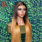 Hesperis блонд Омбре кружевной передний парик предварительно выщипанные шелковые прямые человеческие волосы парики бразильские волосы Remy для черных женщин