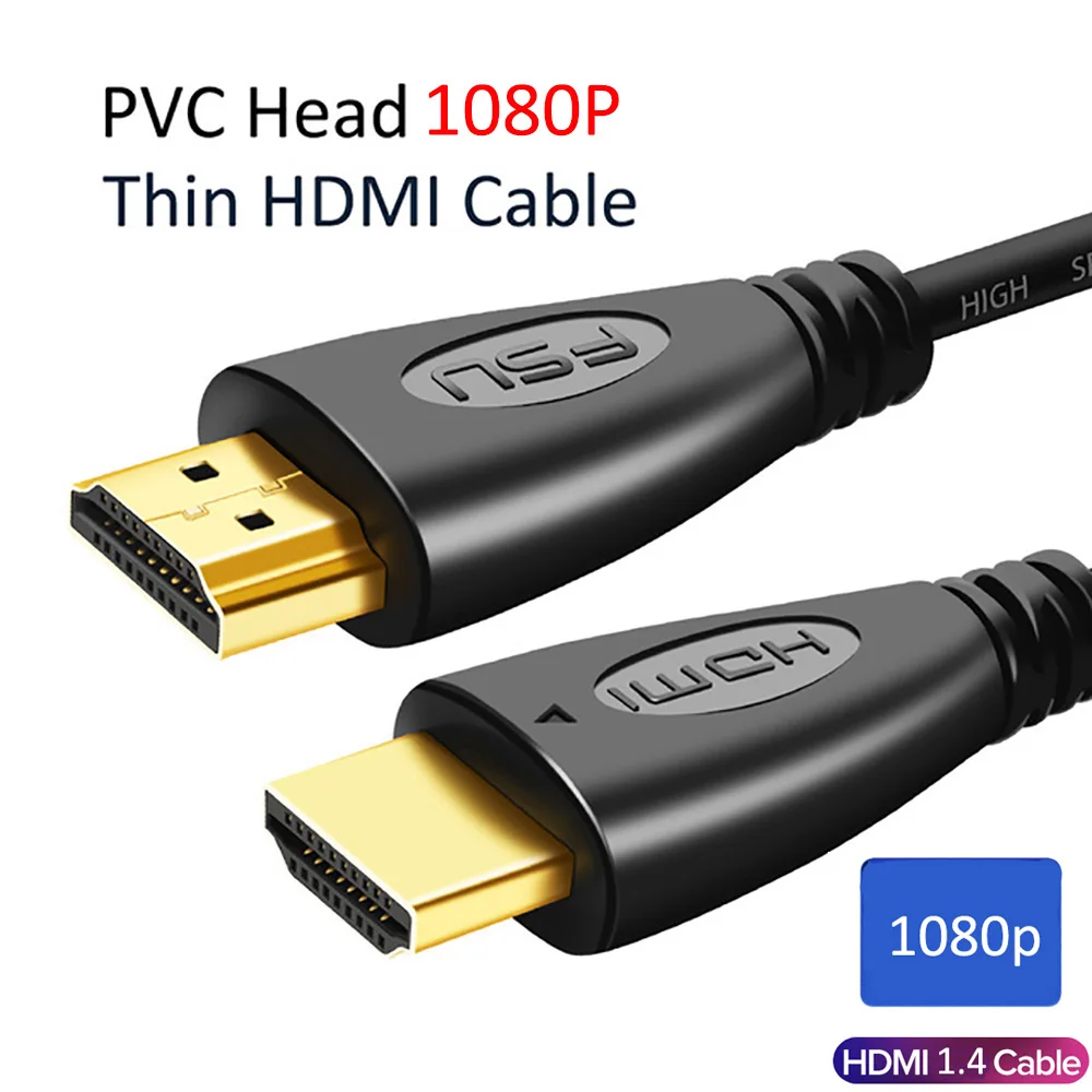 1080p HD1080p 4K плоский HDMI 2,0 кабель Золотой HDMI к HDMI цинковый сплав 0,5 м 1 м 1,5 м 2 м 3M кабель для компьютера ТВ PS4/PS3 проектор кабель - Цвет: 1080p
