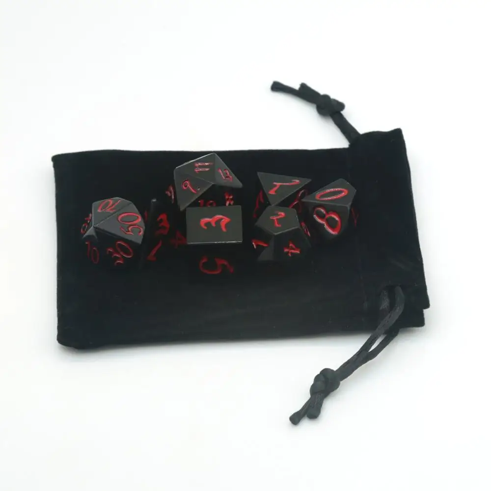 Chengshuo dnd металлические игральные кости набор rpg многогранные d20 8 Оптовые синие