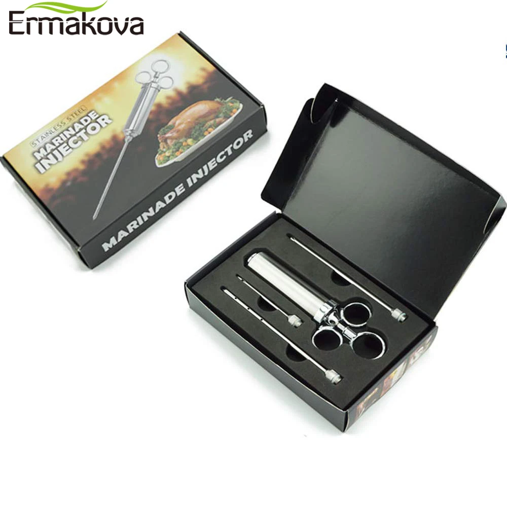 ERMAKOVA гриль Bump мясо Инжектор Шприц комплект 2 oz маринад инжектор шприц Phantom 3 Professional