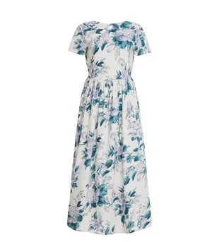 

LYNETTE'S CHINOISERIE Summer New Arrivals Women Vintage Mori Girls Cottogecore Fairy Floral Print 60*60 Cotton Back Open Dresses