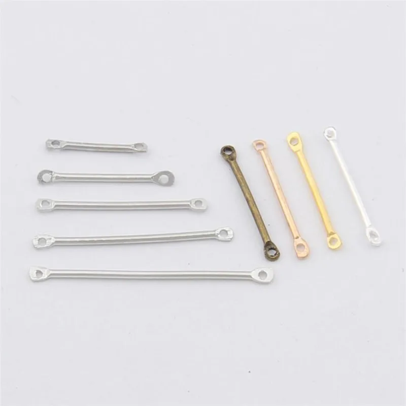 

50pc/lot Double Cylinder Connector 15/20/25/30/35/40/45/50mm Stick Metal Earrings Ear Clip Ear Hook DIY Ear Jewelry Findings
