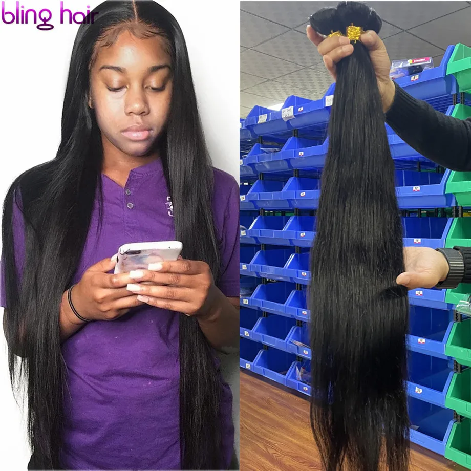 Шикарные волосы 8 40 дюймов бразильские пучки прямых и волнистых волос 100% Remy Пряди